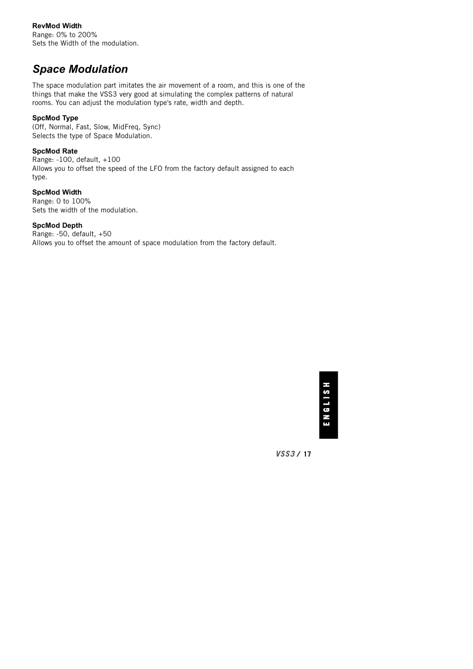 Space modulation | TC Electronic VSS3 TDM User Manual | Page 17 / 22