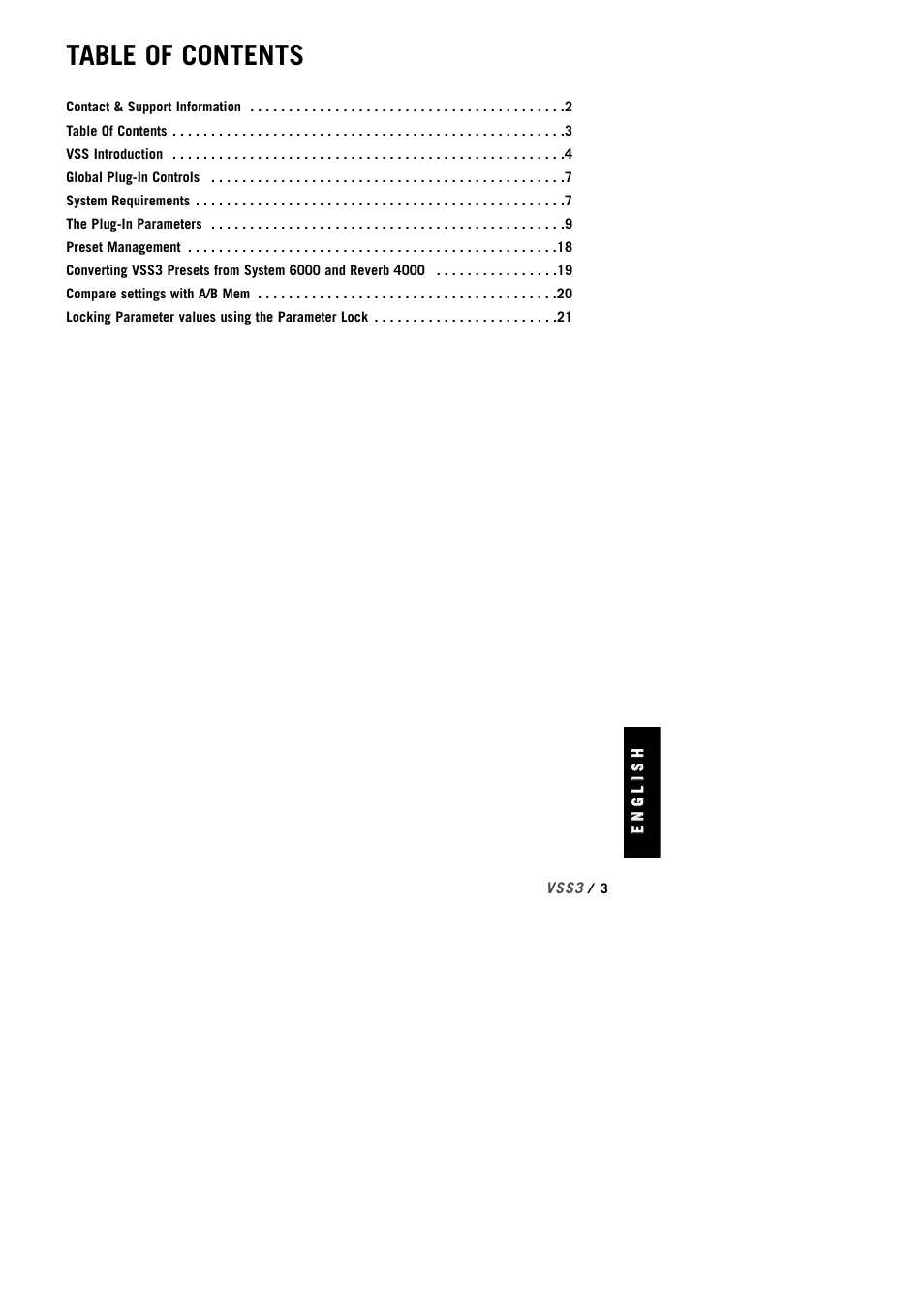TC Electronic VSS3 TDM User Manual | Page 3 / 22