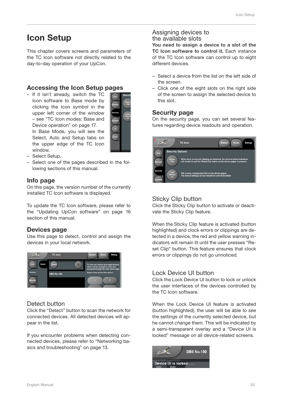 Icon setup | TC Electronic UpCon User Manual | Page 37 / 48