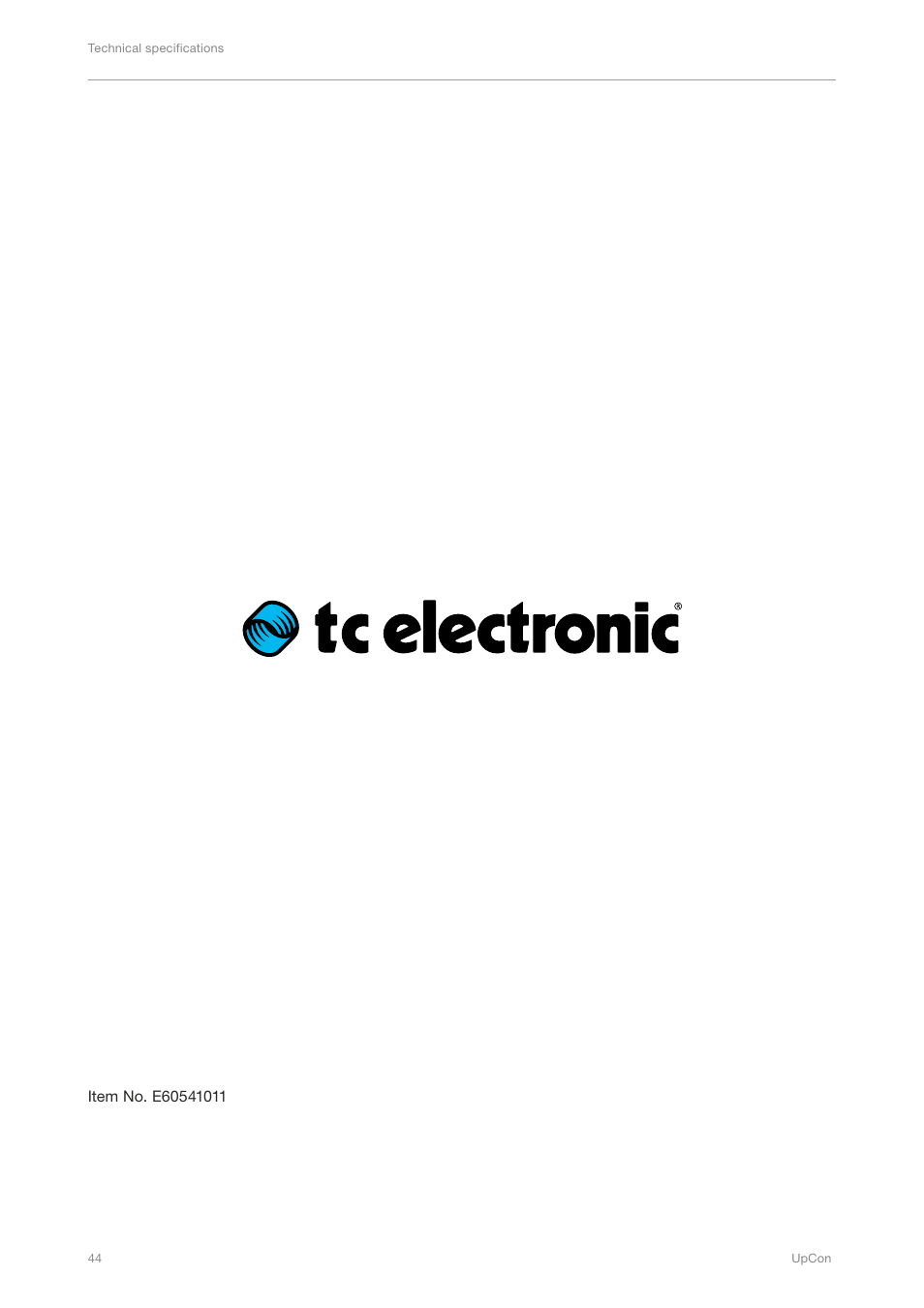 TC Electronic UpCon User Manual | Page 48 / 48