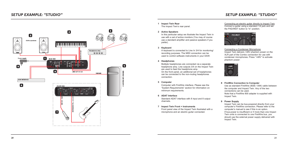 Setup example: “studio | TC Electronic Impact Twin User Manual | Page 12 / 24