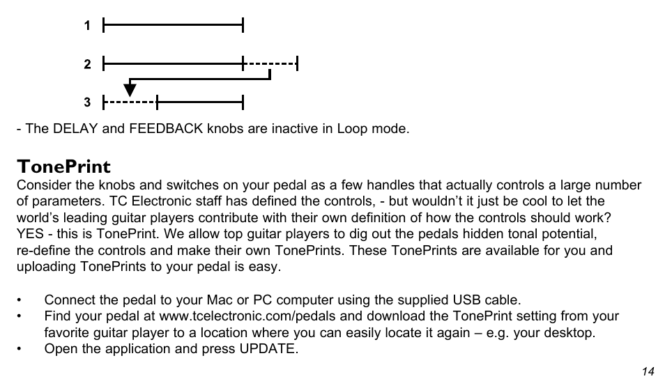 Toneprint | TC Electronic Flashback Delay User Manual | Page 14 / 18