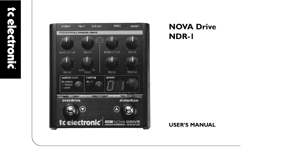 TC Electronic NDR-1 Nova Drive User Manual | 26 pages