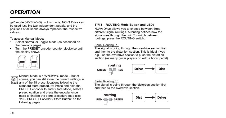 Operation | TC Electronic NDR-1 Nova Drive User Manual | Page 14 / 26