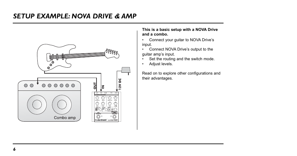 Setup example: nova drive & amp | TC Electronic NDR-1 Nova Drive User Manual | Page 6 / 26
