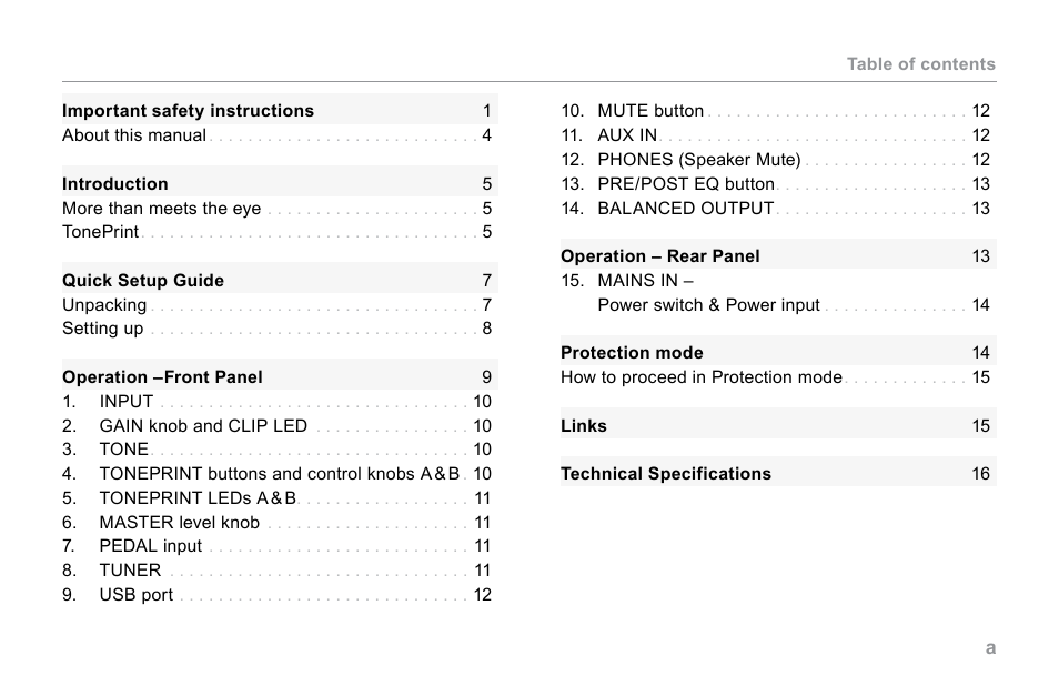 TC Electronic BG250-210 User Manual | Page 3 / 22