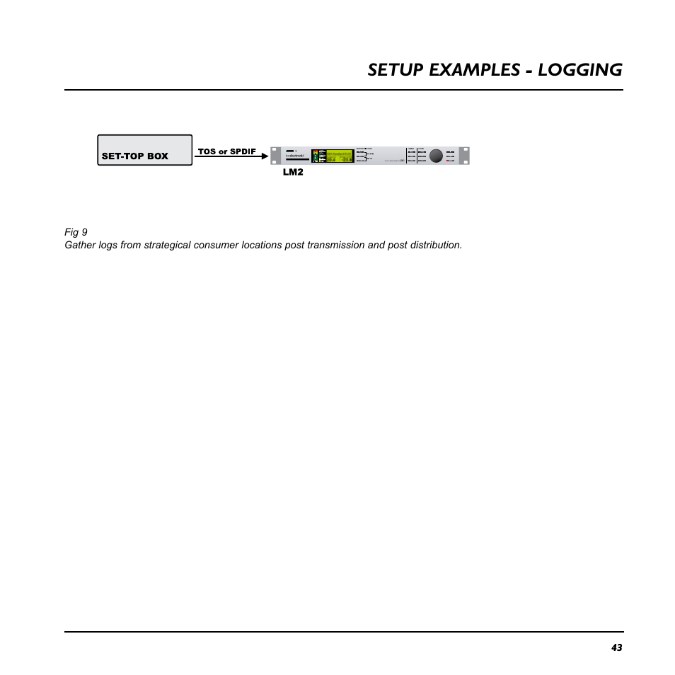 Setup examples - logging | TC Electronic LM2 User Manual | Page 43 / 46