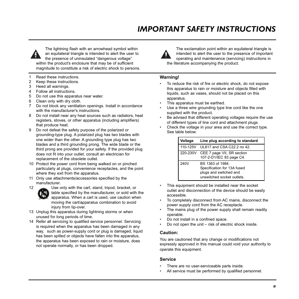 Important safety instructions | TC Electronic Nova System User Manual | Page 2 / 46