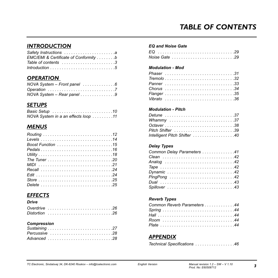 TC Electronic Nova System User Manual | Page 4 / 46
