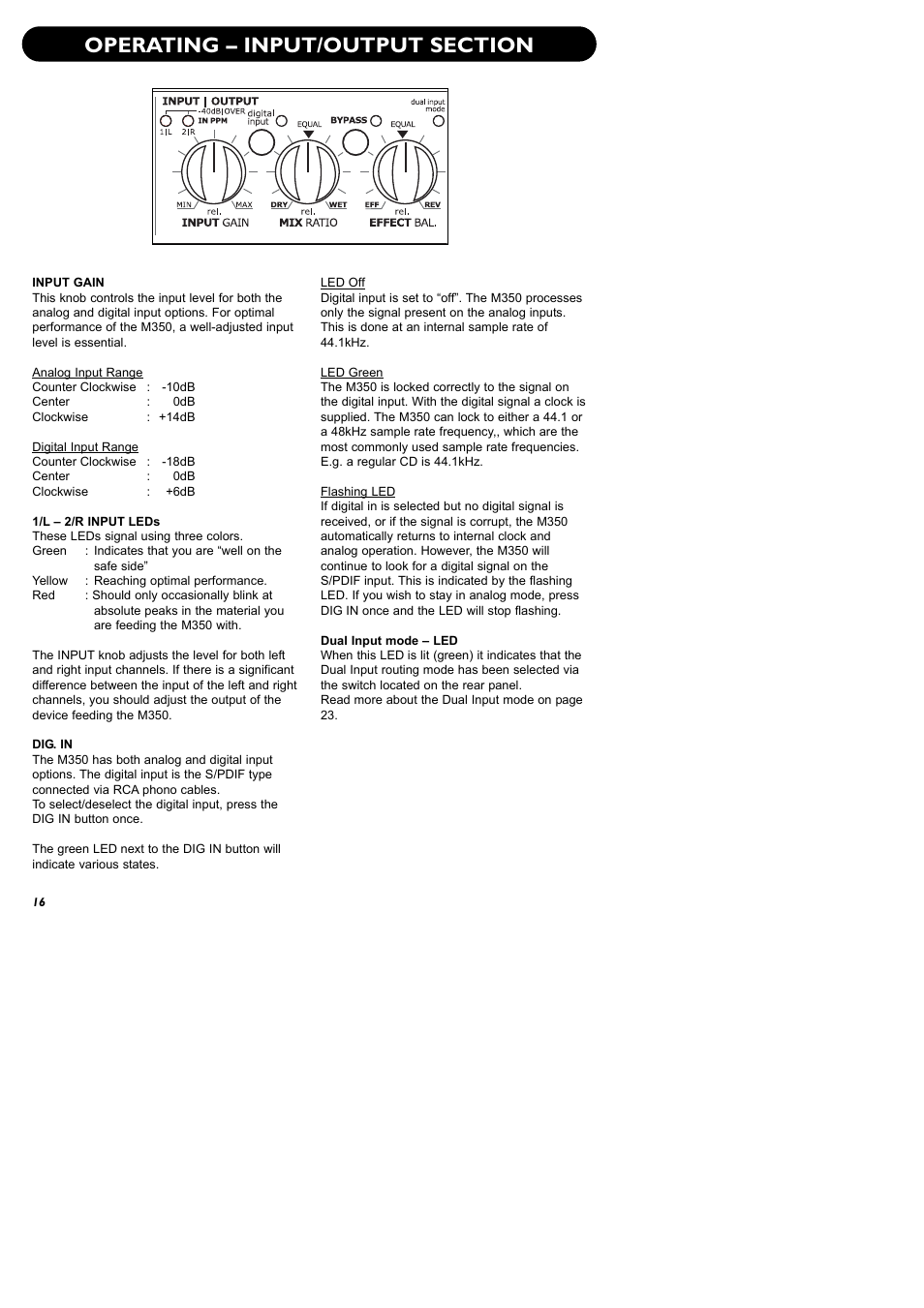 TC Electronic M350 User Manual | Page 18 / 34