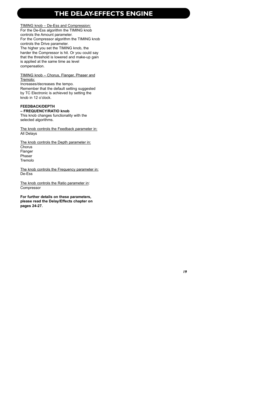 The delay-effects engine | TC Electronic M350 User Manual | Page 21 / 34