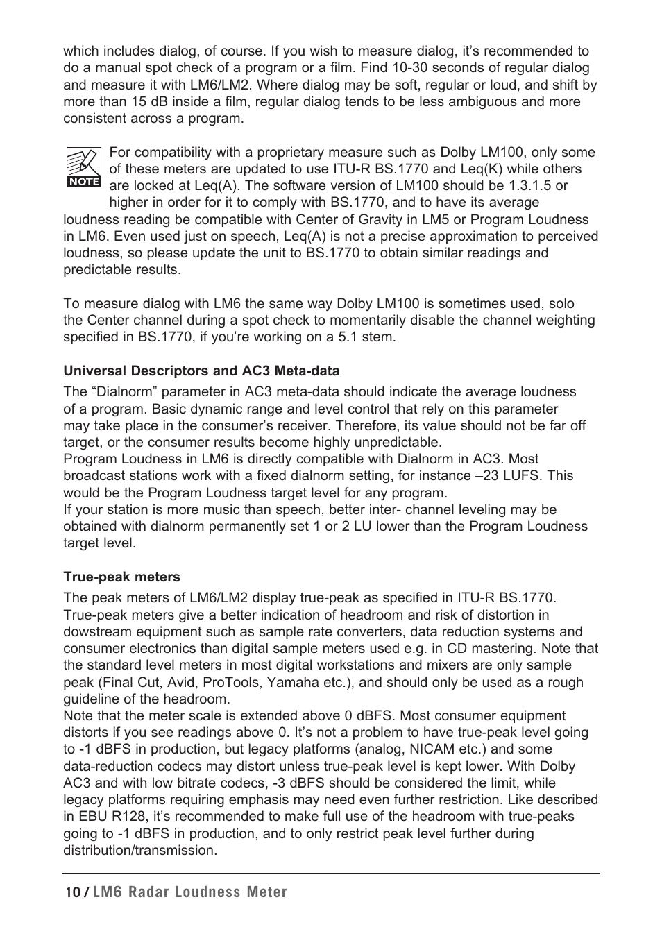 TC Electronic LM2 Plug-in User Manual | Page 10 / 24