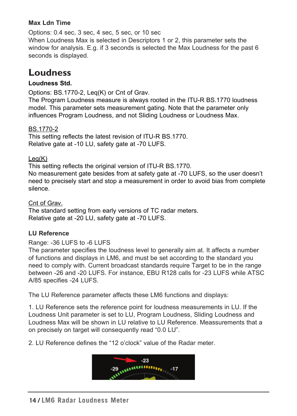 Loudness | TC Electronic LM2 Plug-in User Manual | Page 14 / 24