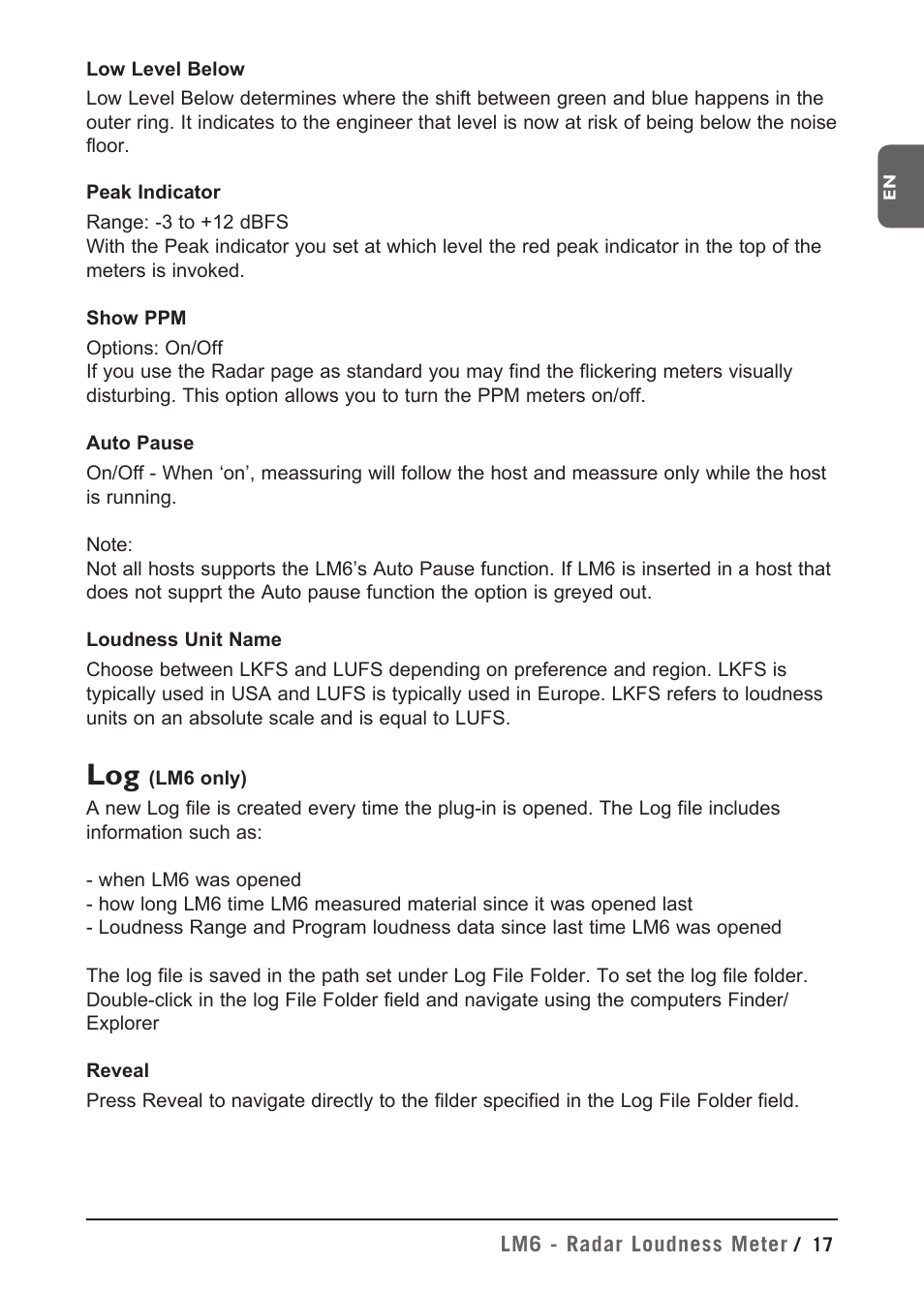 TC Electronic LM2 Plug-in User Manual | Page 17 / 24