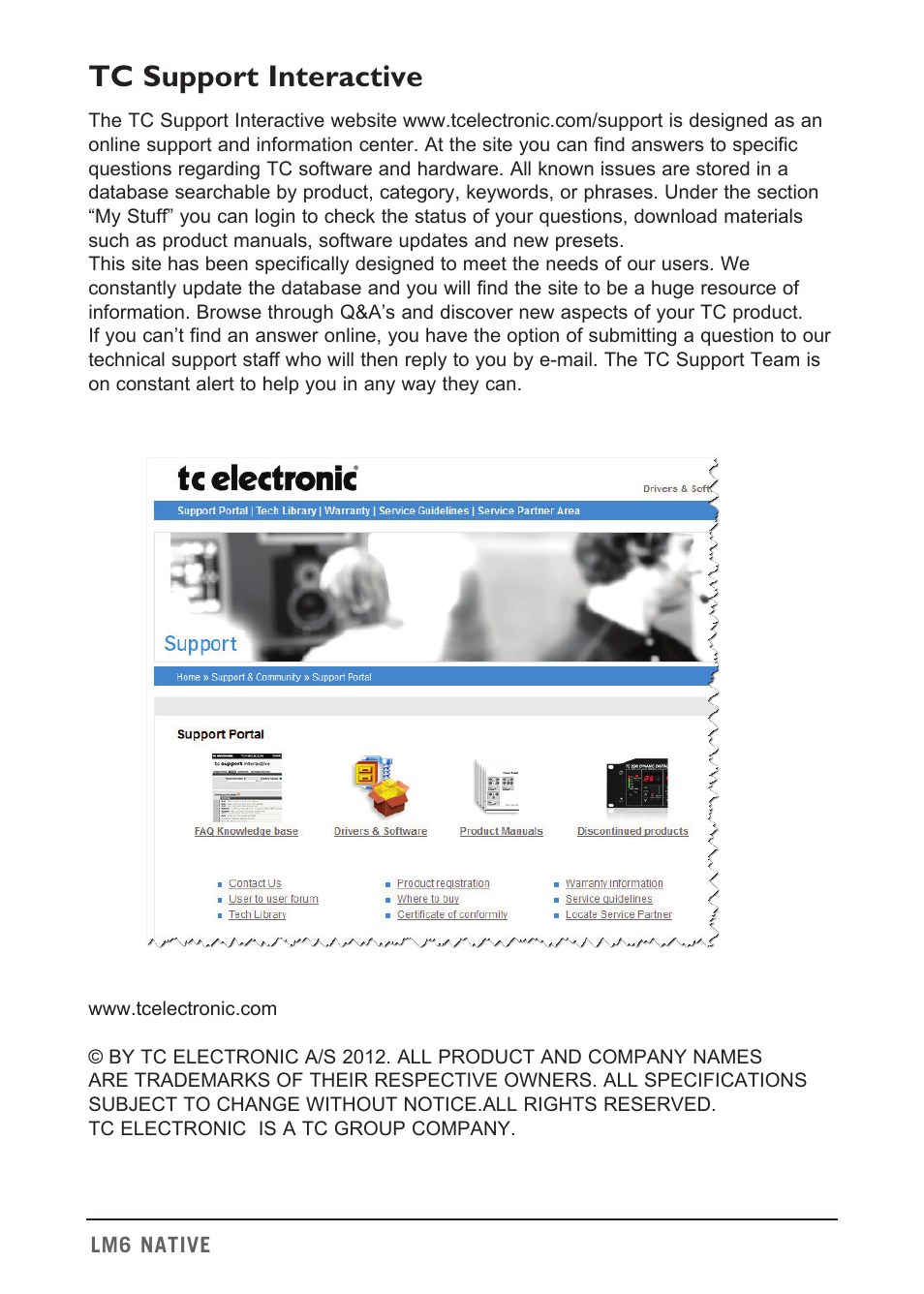 Tc support interactive | TC Electronic LM2 Plug-in User Manual | Page 2 / 24