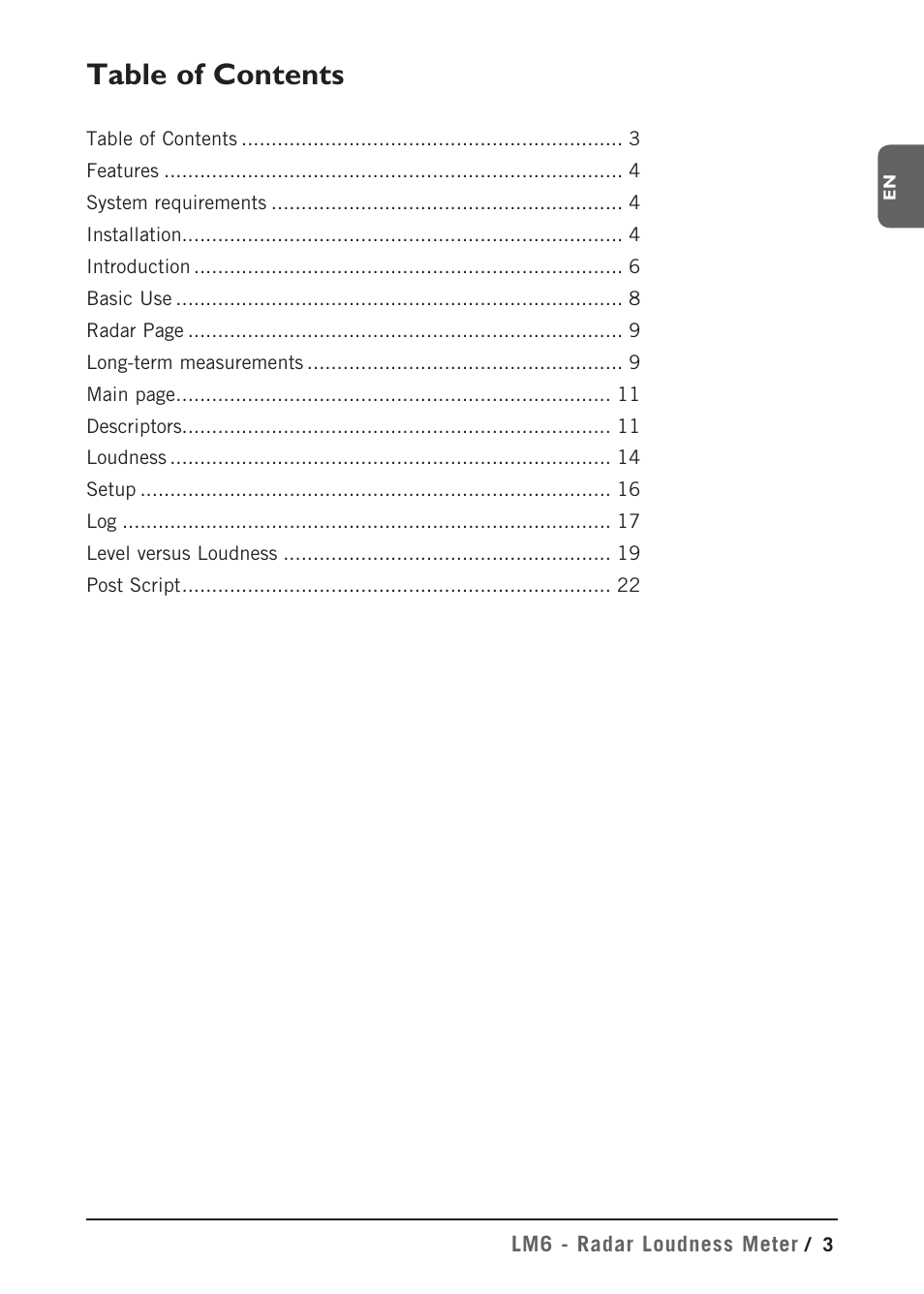 TC Electronic LM2 Plug-in User Manual | Page 3 / 24