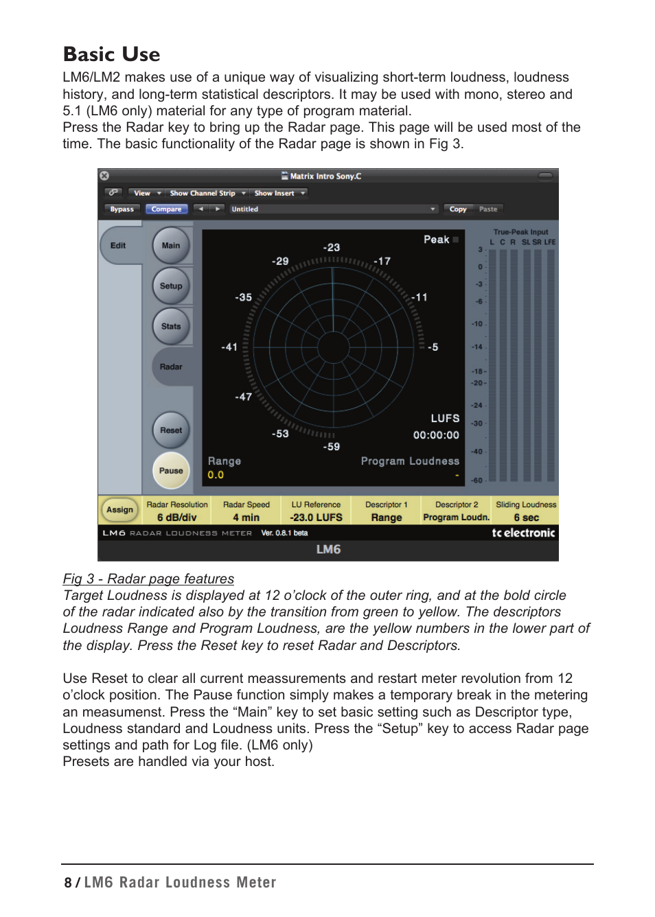Basic use | TC Electronic LM2 Plug-in User Manual | Page 8 / 24