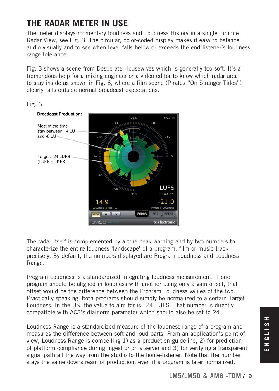 The radar meter in use | TC Electronic Radar Meter Bundle TDM User Manual | Page 11 / 24