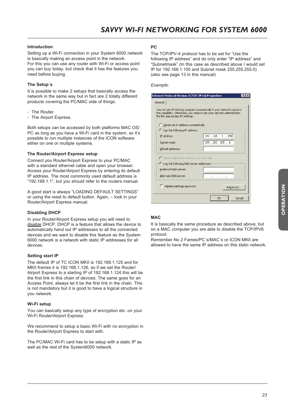 Savvy wi-fi networking for system 6000 | TC Electronic Broadcast 6000 User Manual | Page 23 / 68
