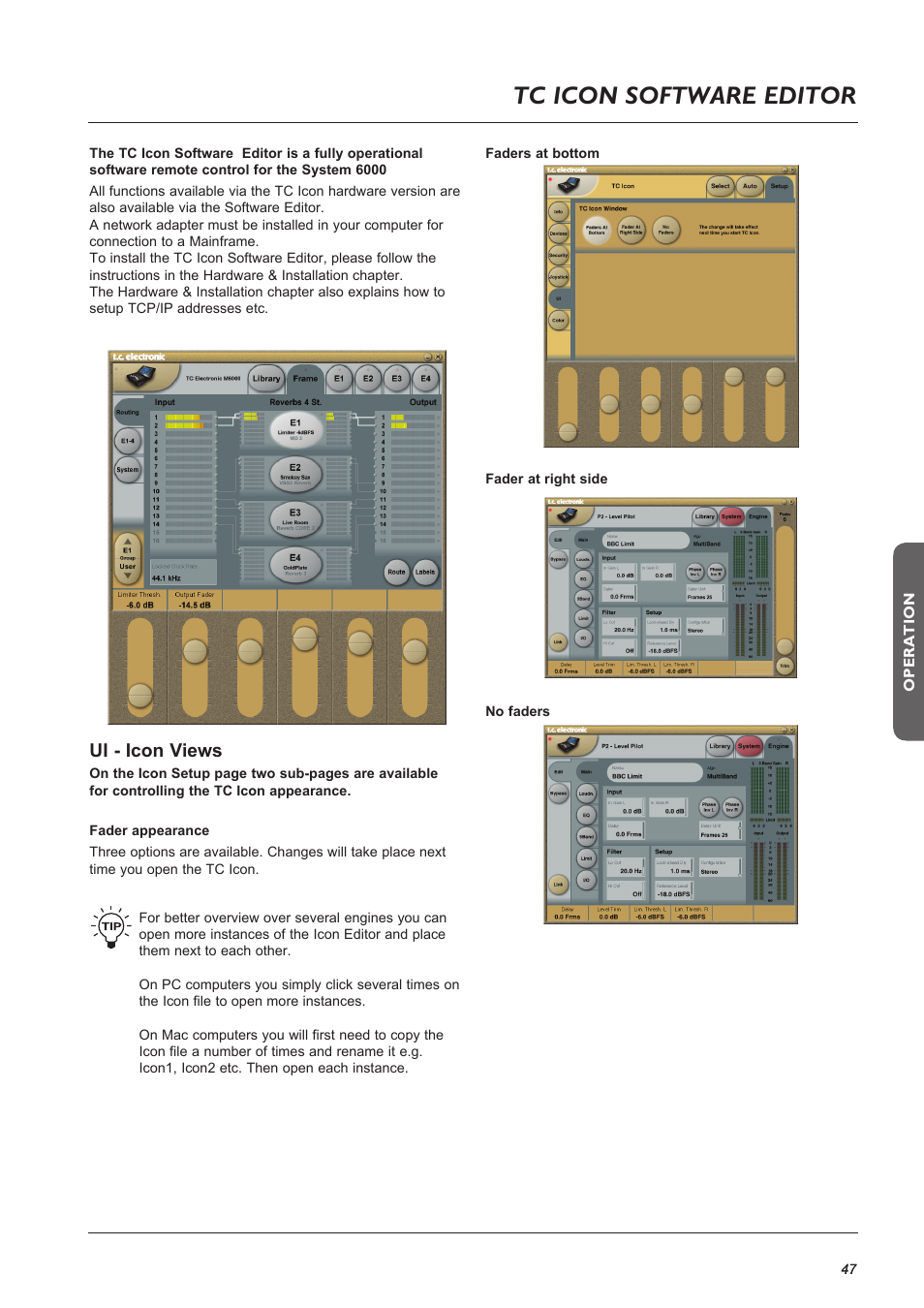 Page head, Page head tc icon software editor, Ui - icon views | TC Electronic Broadcast 6000 User Manual | Page 47 / 68