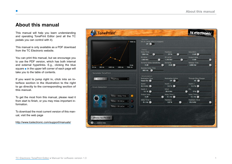 About this manual | TC Electronic TonePrint Editor User Manual | Page 3 / 19