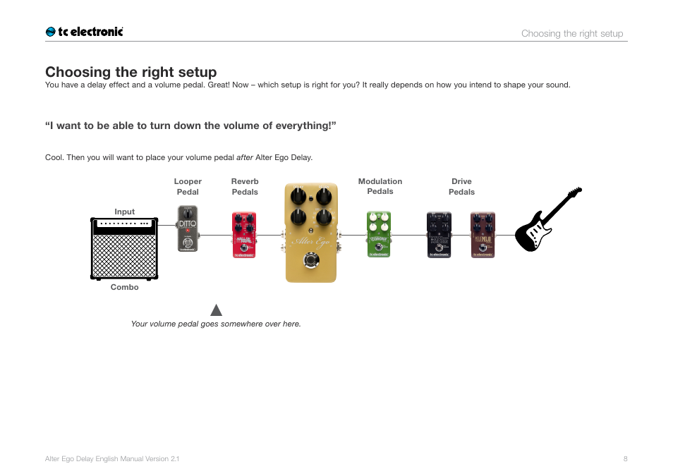 Choosing the right setup | TC Electronic Alter Ego Delay User Manual | Page 10 / 20