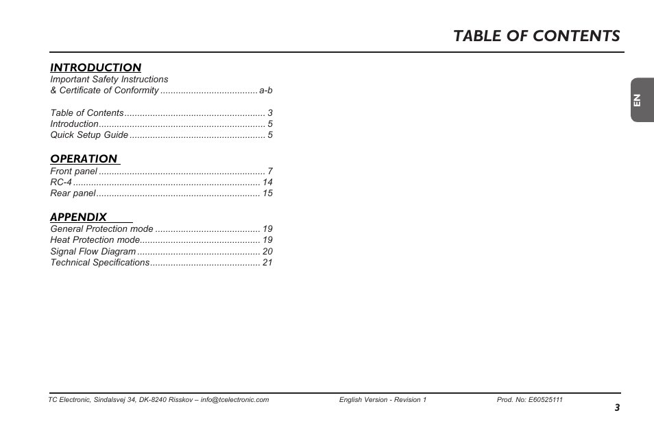 TC Electronic RH750 User Manual | Page 5 / 24