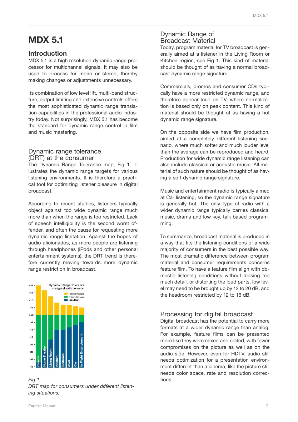 Mdx 5.1 | TC Electronic DB4 MKII User Manual | Page 11 / 95