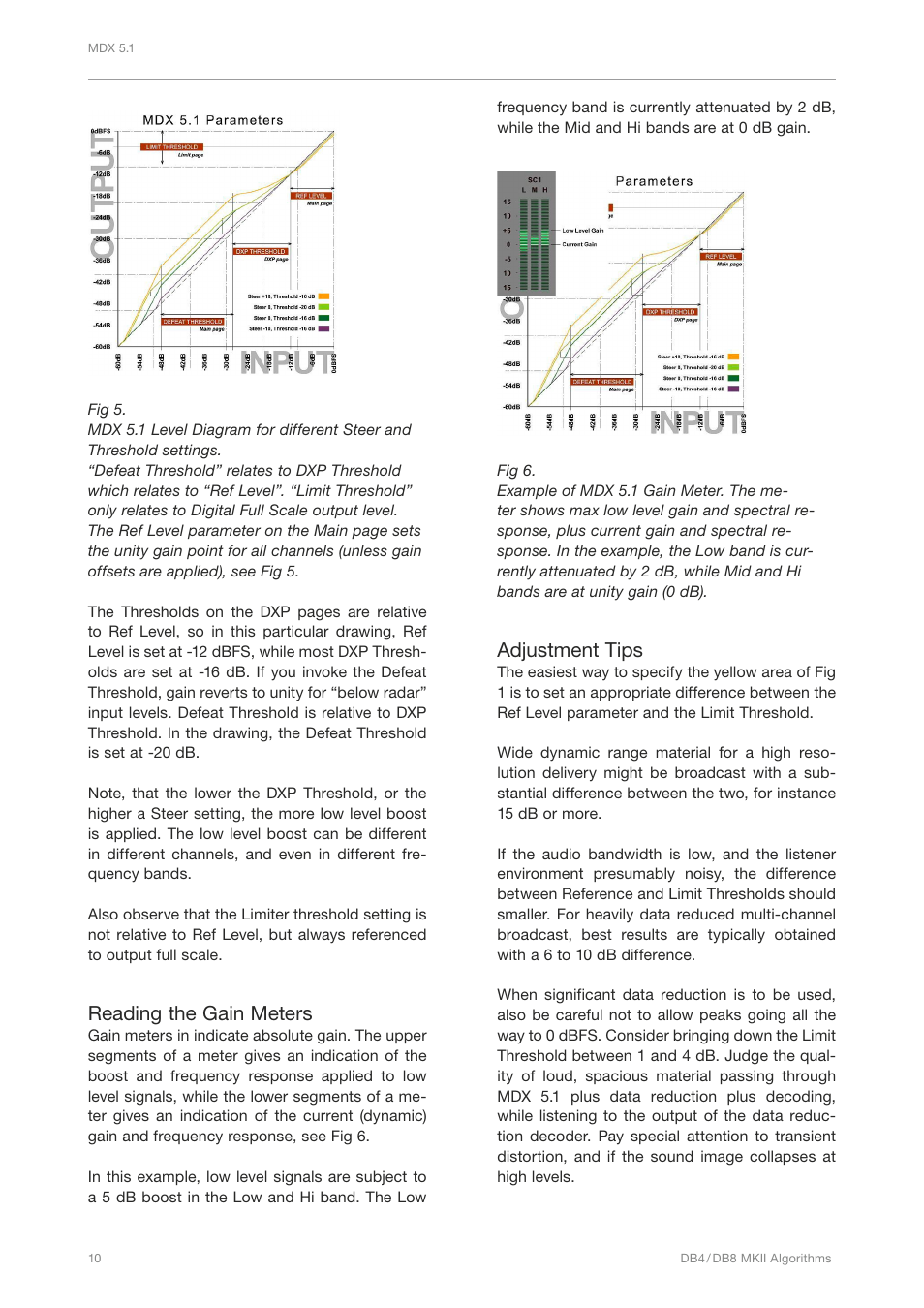 Reading the gain meters, Adjustment tips | TC Electronic DB4 MKII User Manual | Page 14 / 95