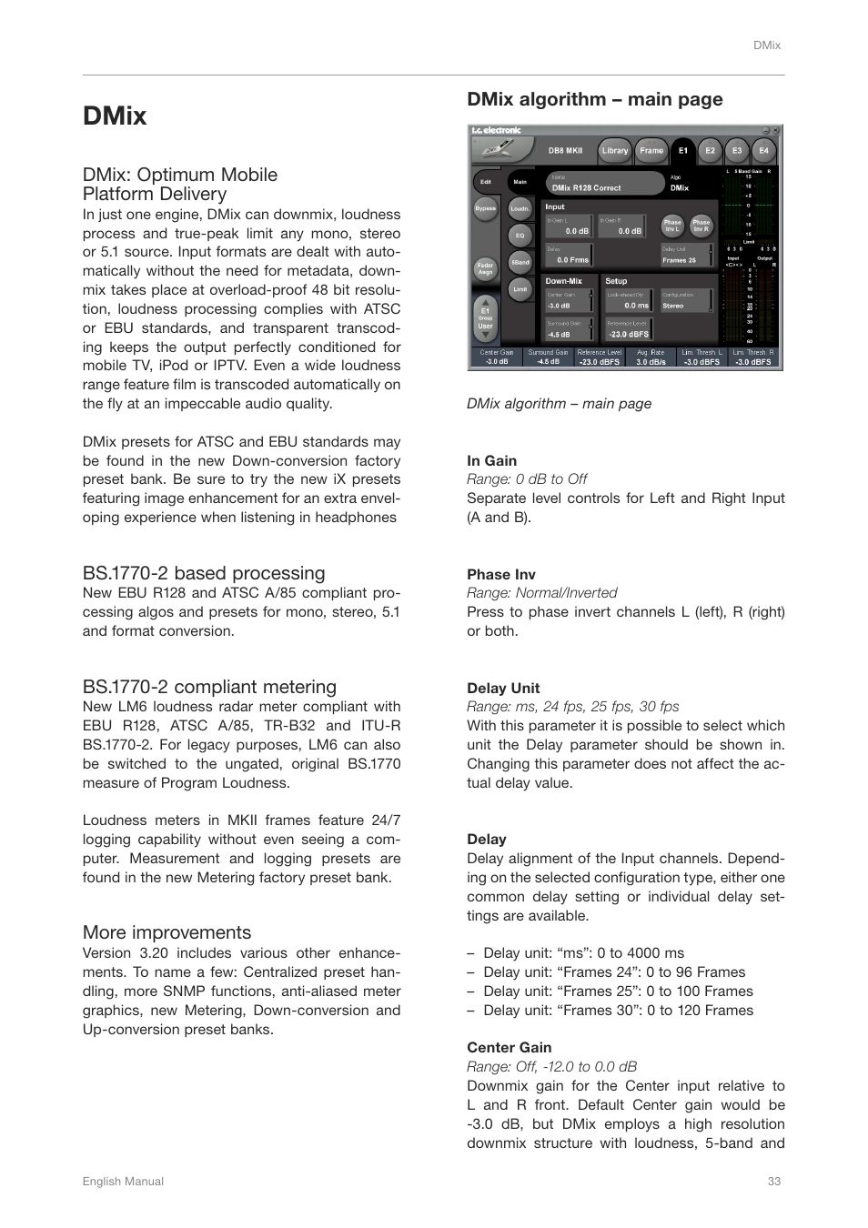 Dmix | TC Electronic DB4 MKII User Manual | Page 37 / 95