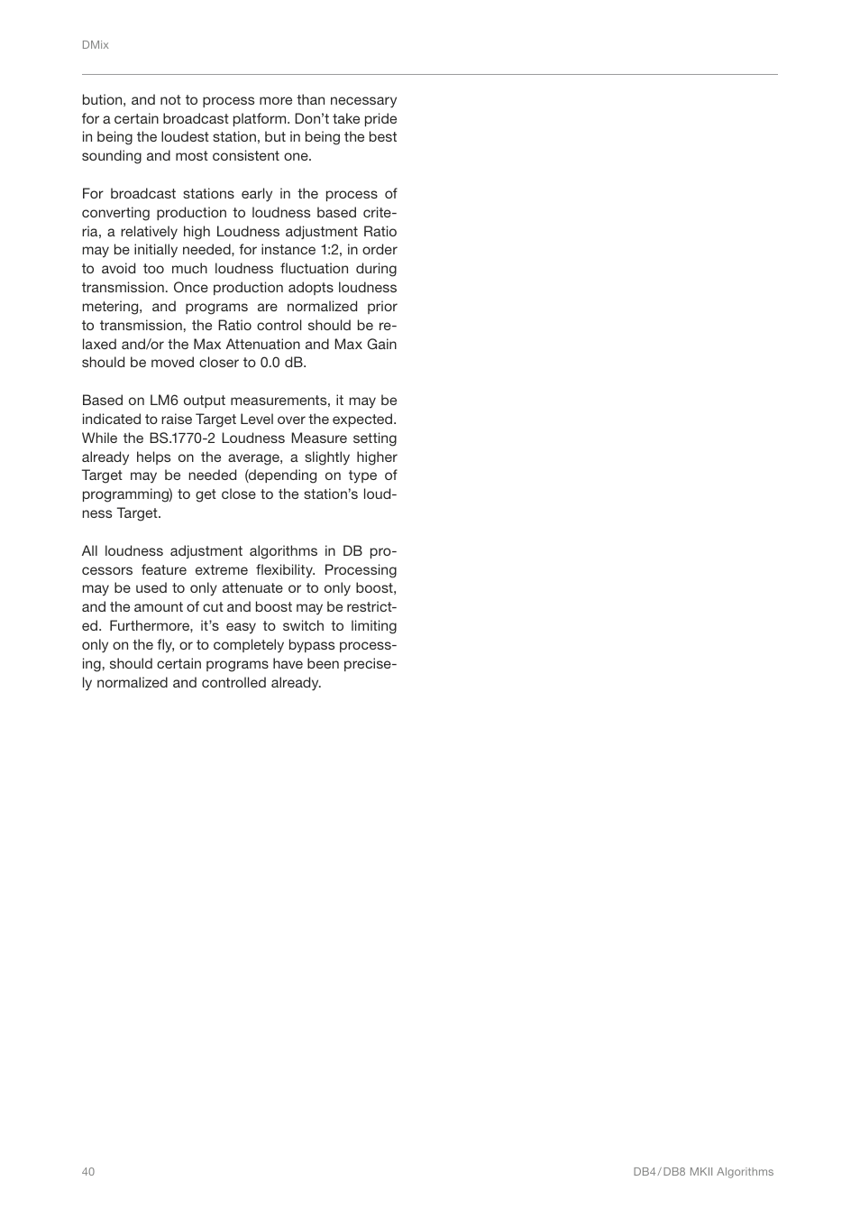TC Electronic DB4 MKII User Manual | Page 44 / 95