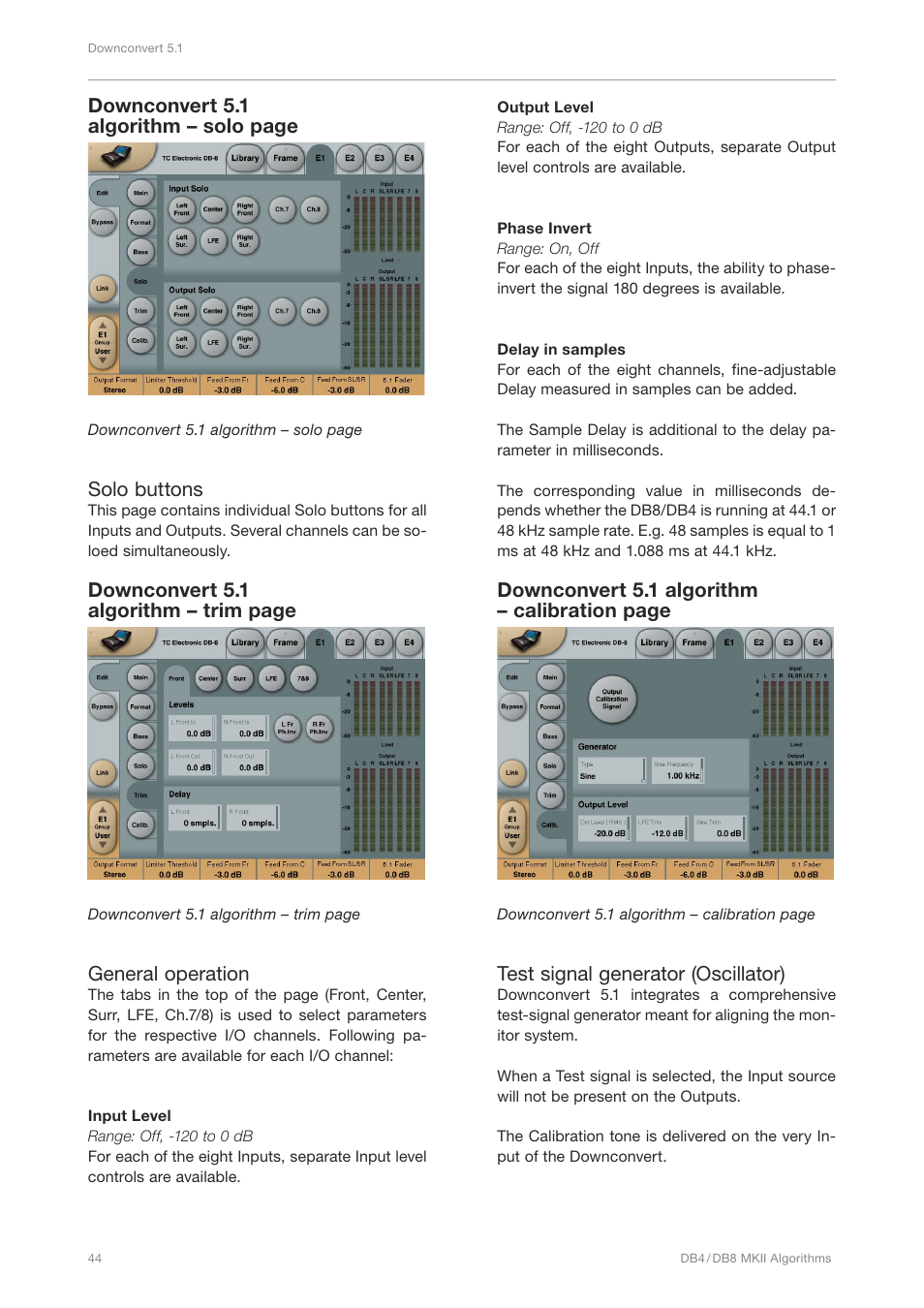 TC Electronic DB4 MKII User Manual | Page 48 / 95