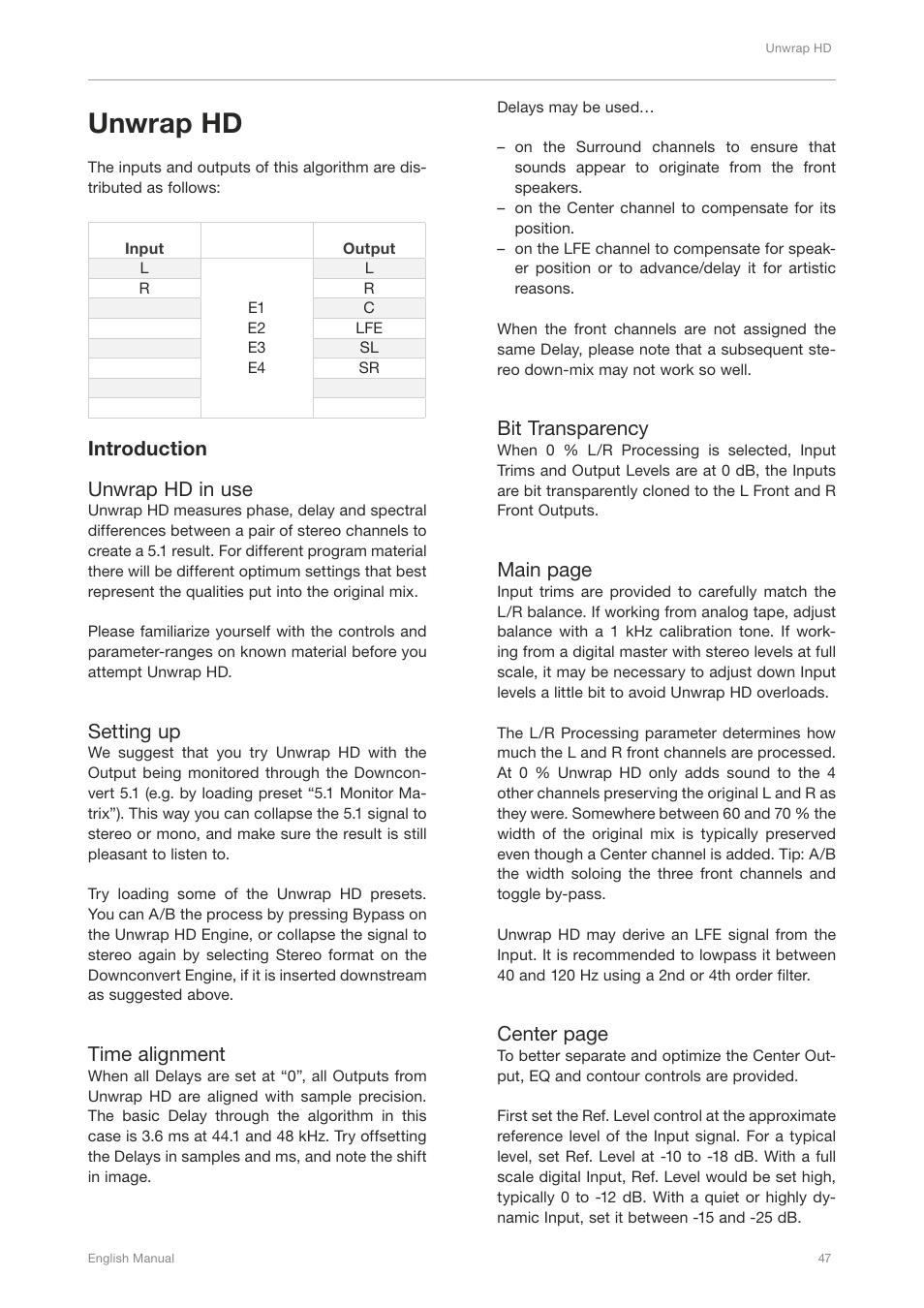 Unwrap hd | TC Electronic DB4 MKII User Manual | Page 51 / 95