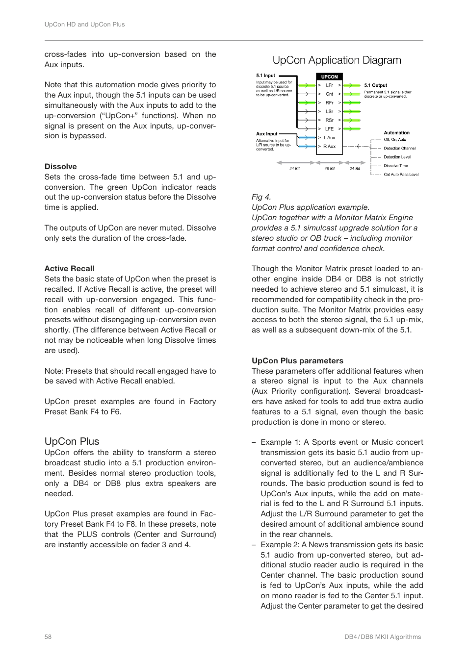 Upcon plus | TC Electronic DB4 MKII User Manual | Page 62 / 95