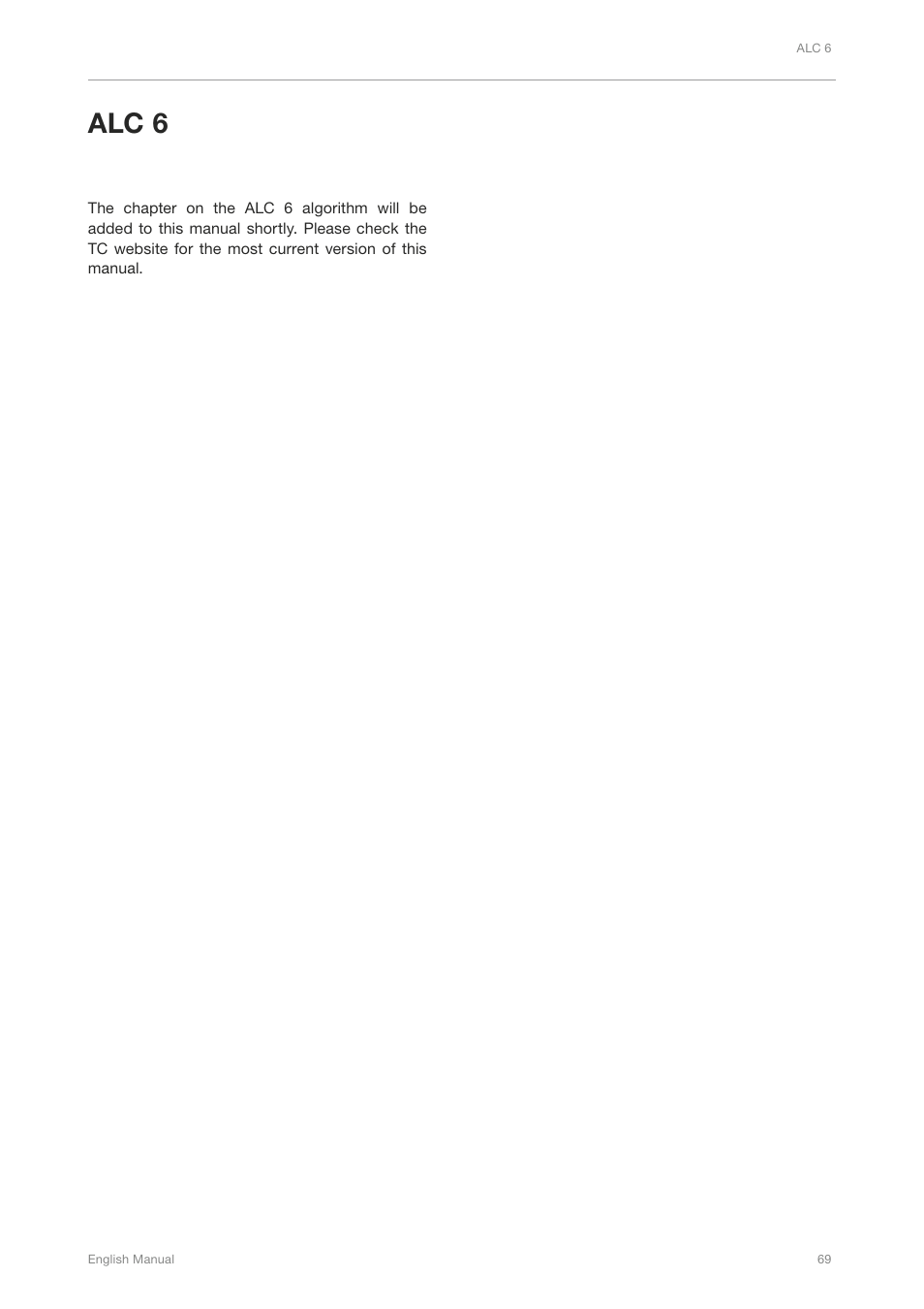 Alc 6 | TC Electronic DB4 MKII User Manual | Page 73 / 95