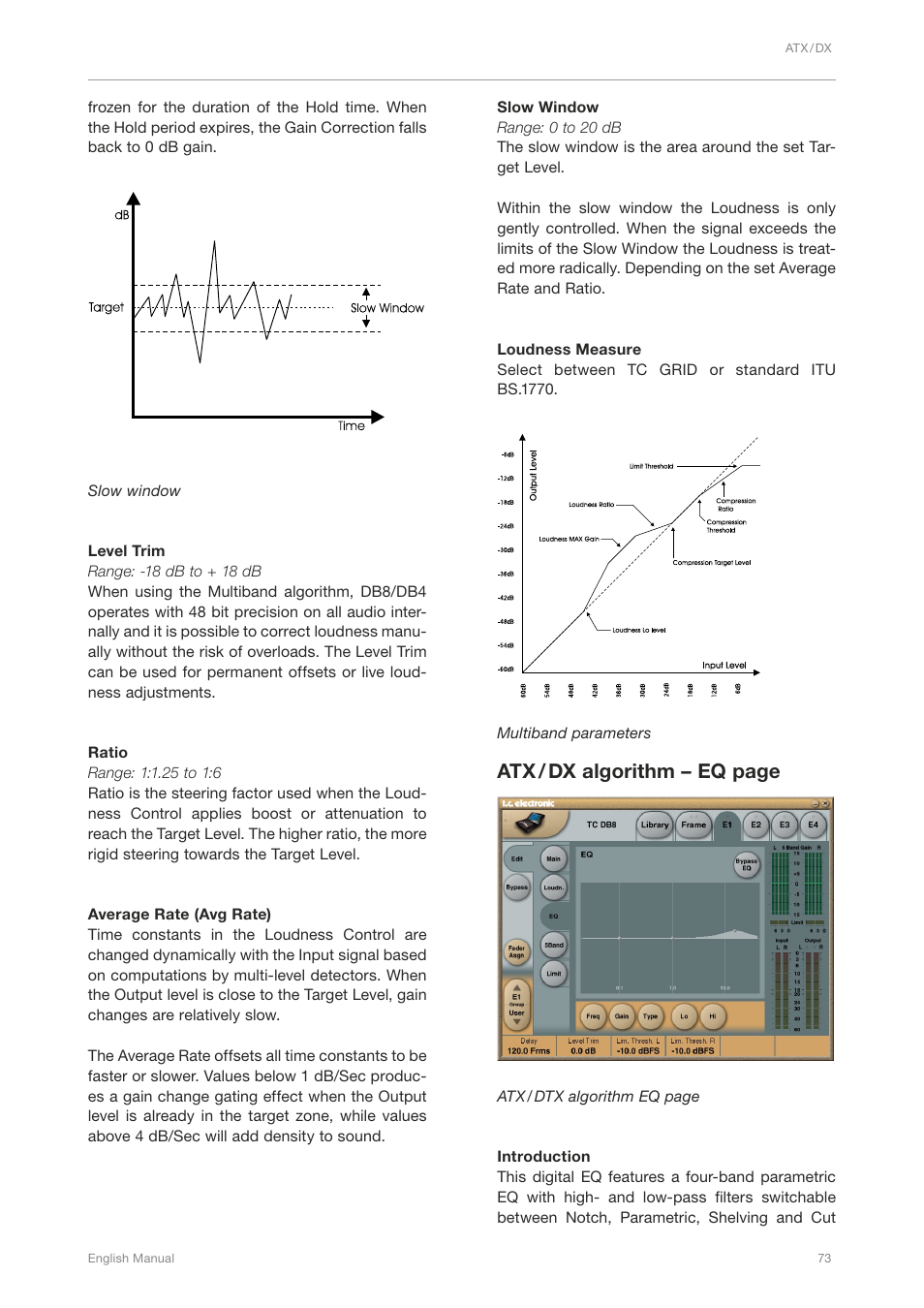 Atx / dx algorithm – eq page | TC Electronic DB4 MKII User Manual | Page 77 / 95