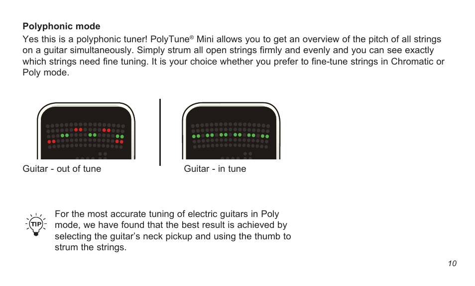 TC Electronic PolyTune Mini User Manual | Page 10 / 14
