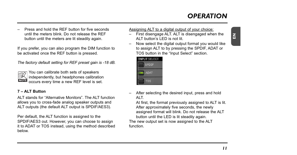 Operation | TC Electronic BMC-2 User Manual | Page 11 / 22