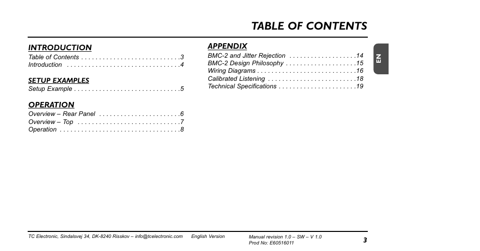 TC Electronic BMC-2 User Manual | Page 3 / 22