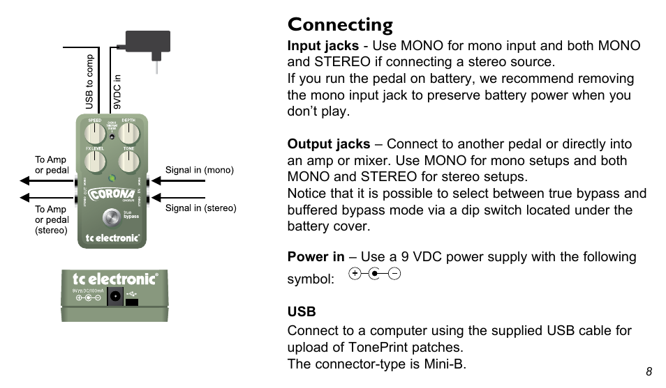 Connecting | TC Electronic Manuals User Manual | Page 8 / 15