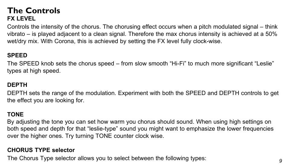 The controls | TC Electronic Manuals User Manual | Page 9 / 15