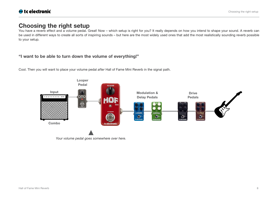 Choosing the right setup | TC Electronic Hall of Fame Mini Reverb User Manual | Page 10 / 18