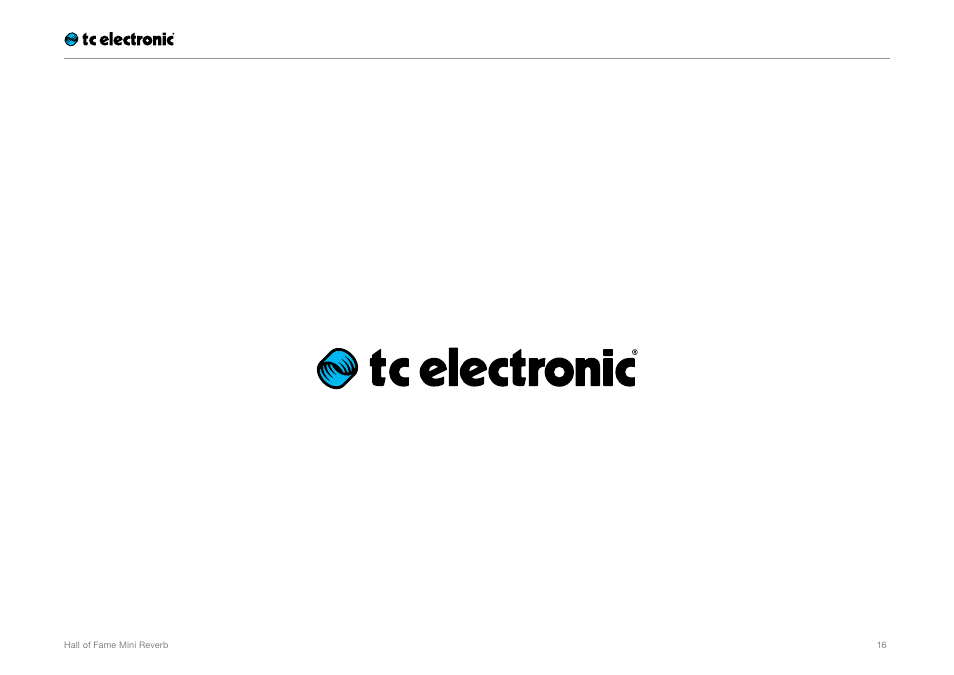 TC Electronic Hall of Fame Mini Reverb User Manual | Page 18 / 18