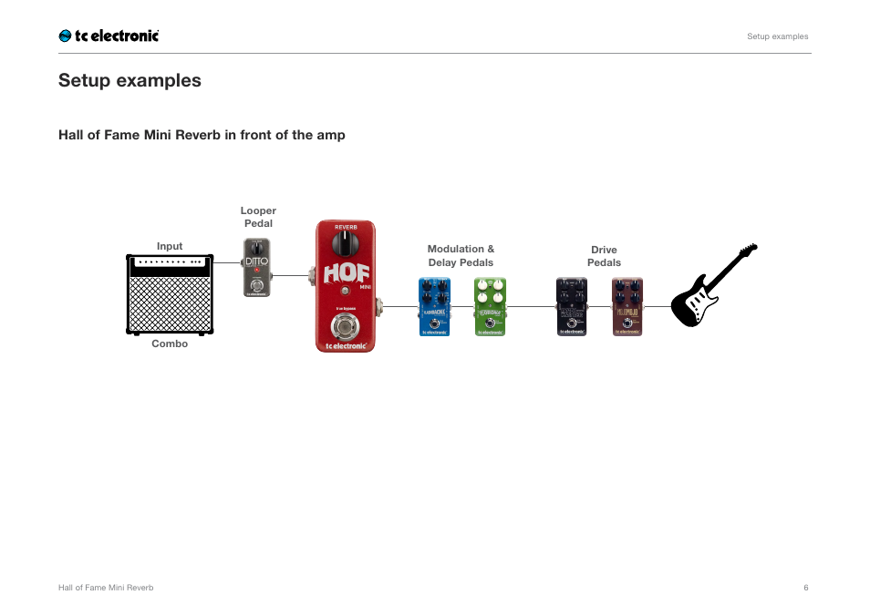 Setup examples | TC Electronic Hall of Fame Mini Reverb User Manual | Page 8 / 18