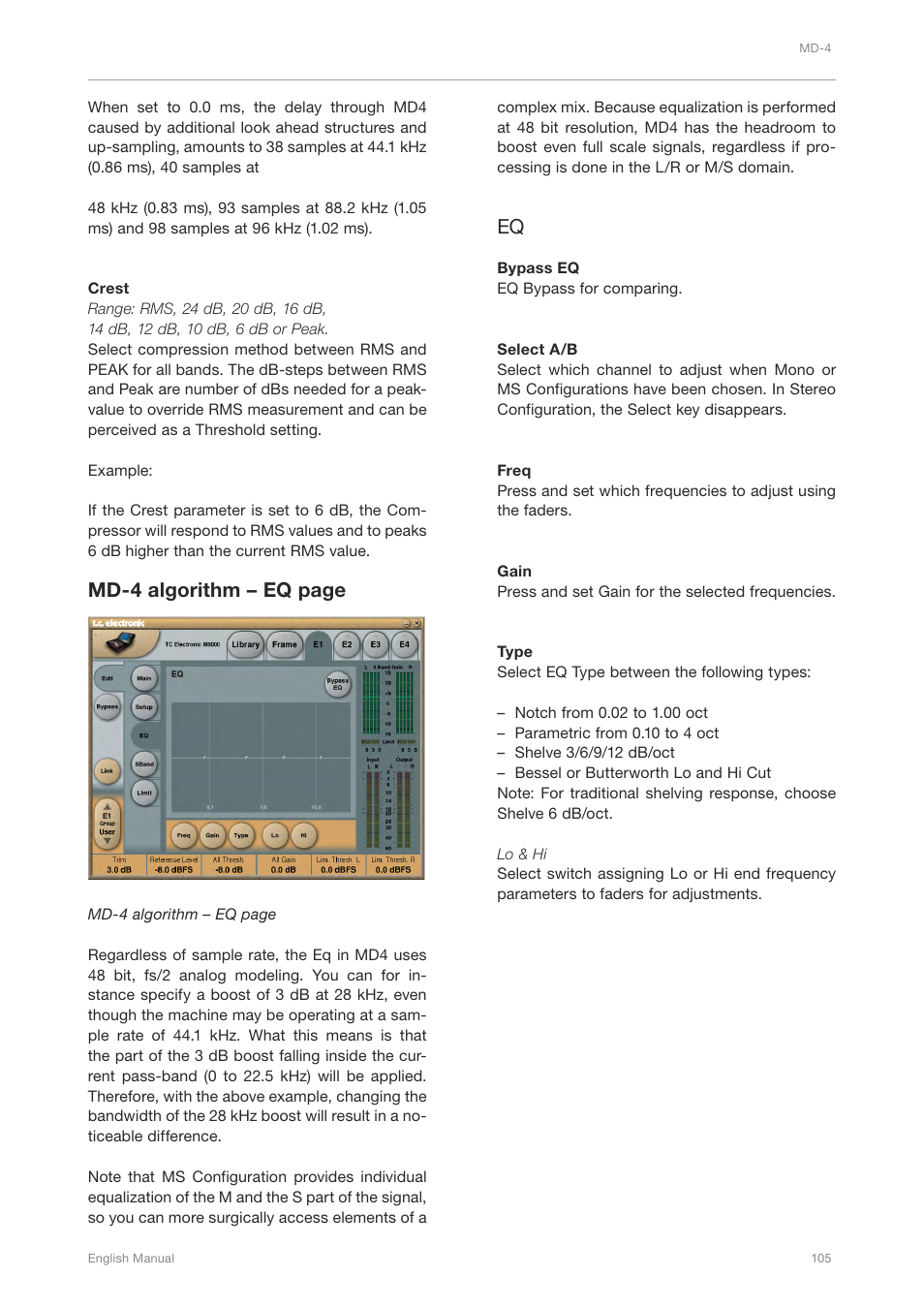 Md-4 algorithm – eq page | TC Electronic Broadcast 6000 User Manual | Page 109 / 210