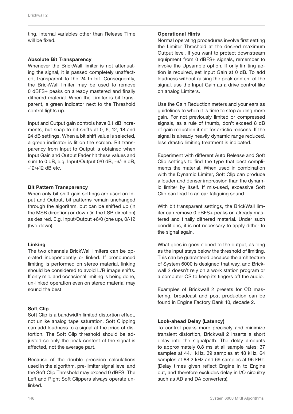 TC Electronic Broadcast 6000 User Manual | Page 150 / 210