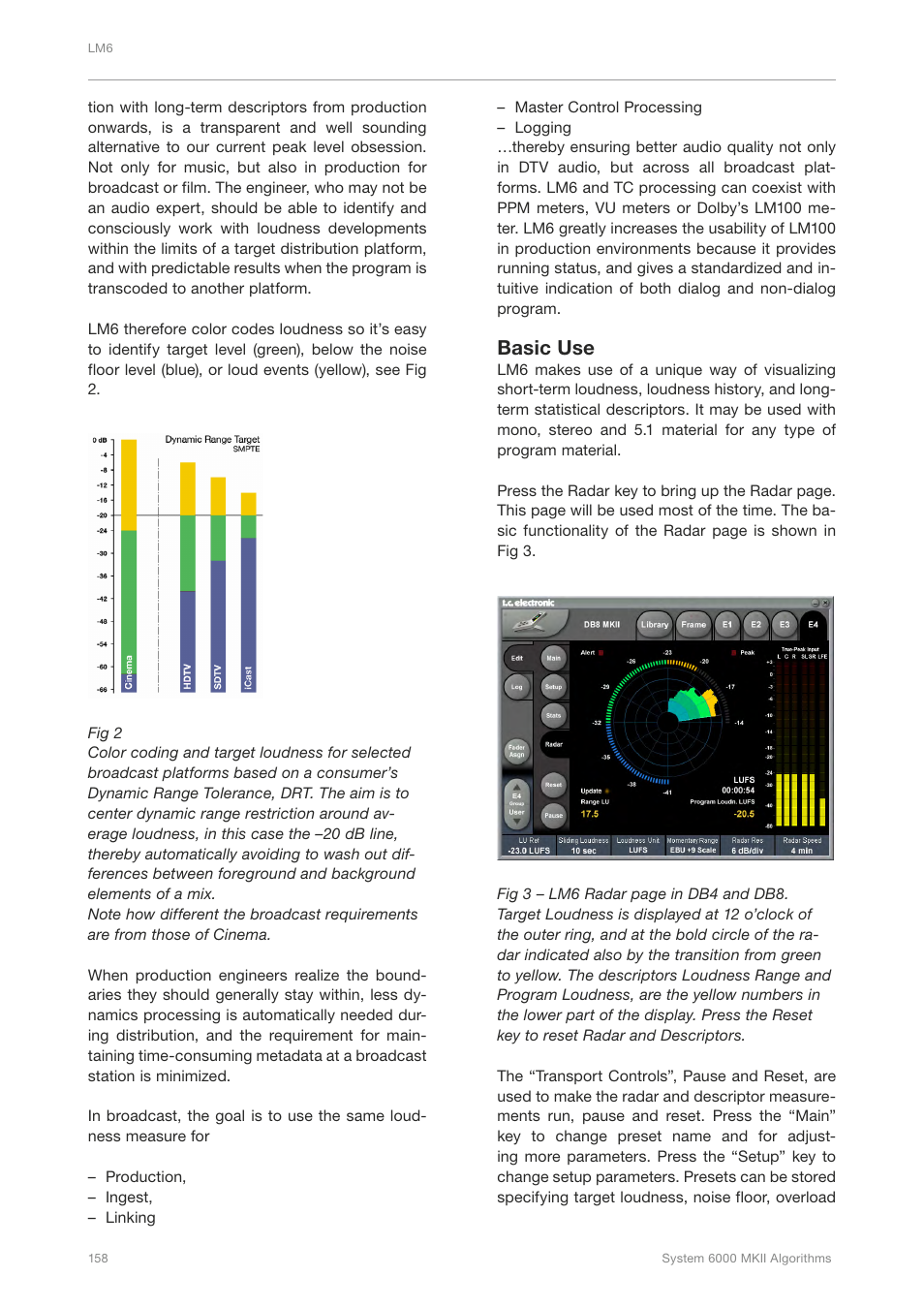 Basic use | TC Electronic Broadcast 6000 User Manual | Page 162 / 210