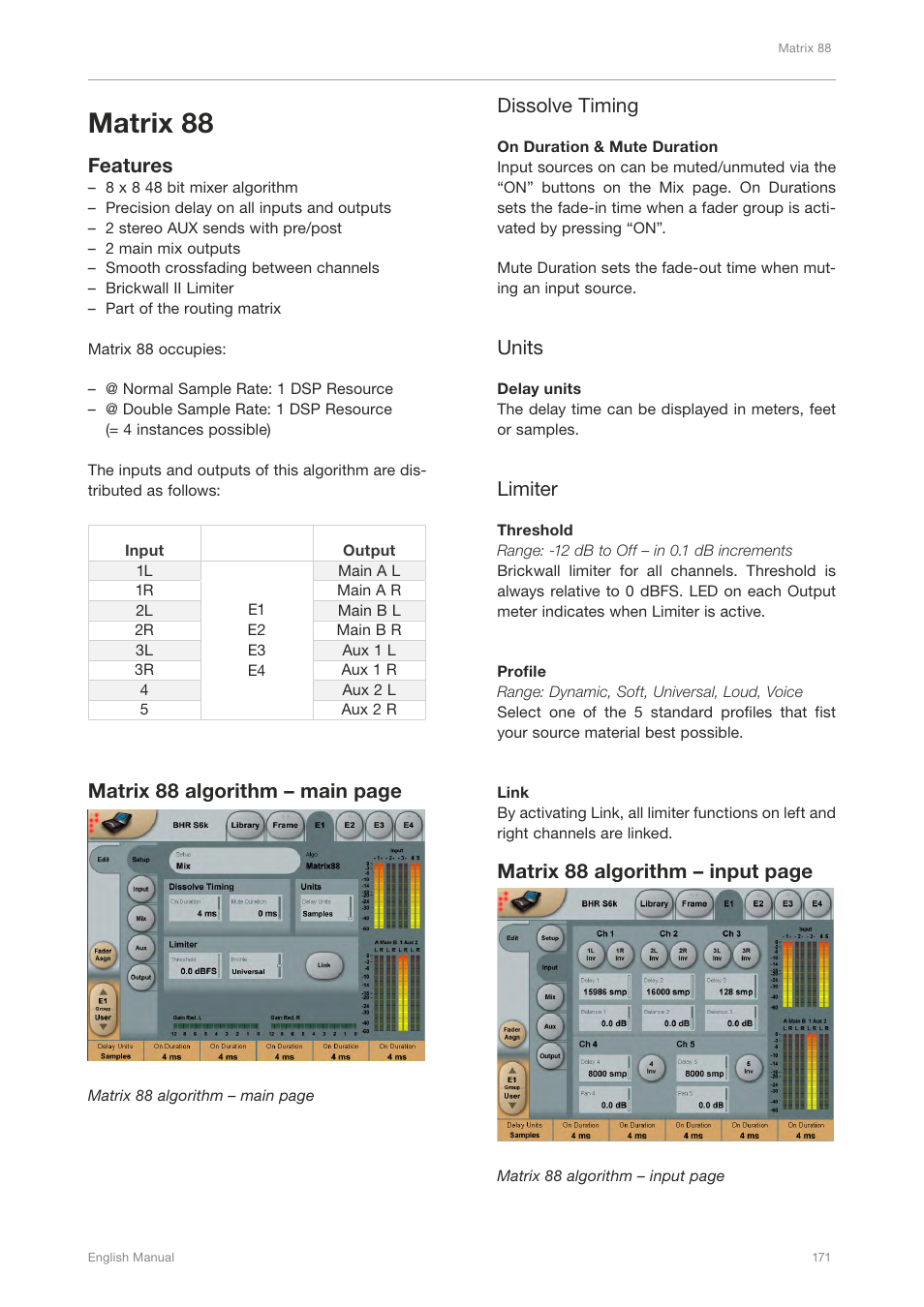 Matrix 88 | TC Electronic Broadcast 6000 User Manual | Page 175 / 210