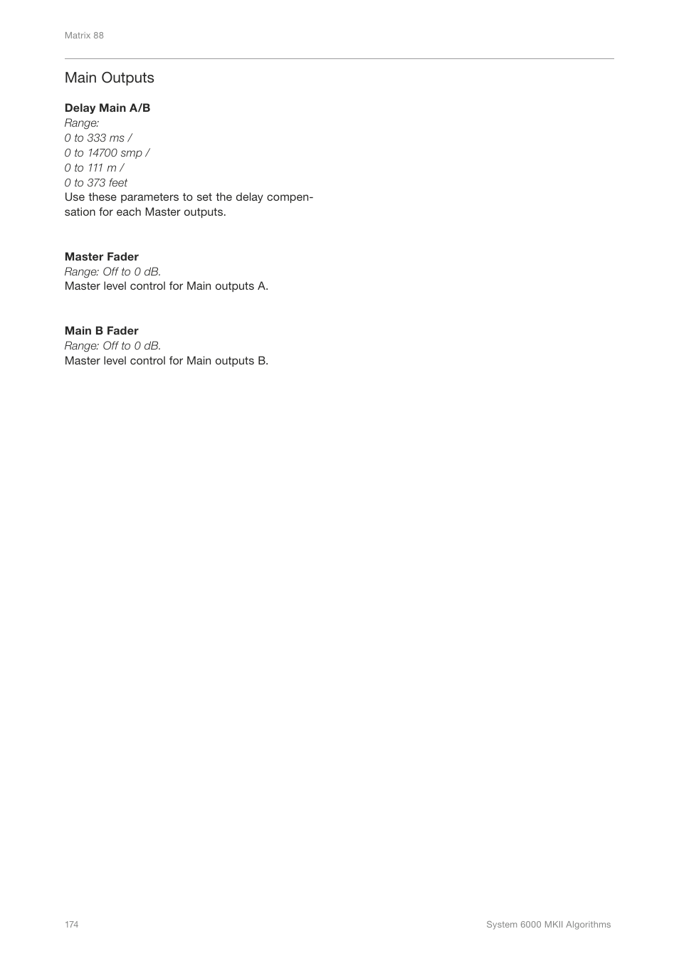 Main outputs | TC Electronic Broadcast 6000 User Manual | Page 178 / 210