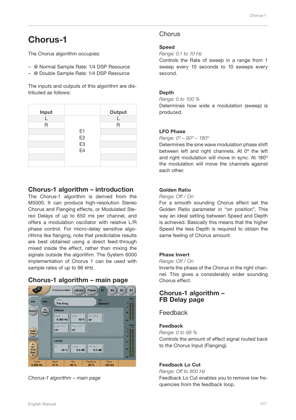 Chorus-1 | TC Electronic Broadcast 6000 User Manual | Page 181 / 210
